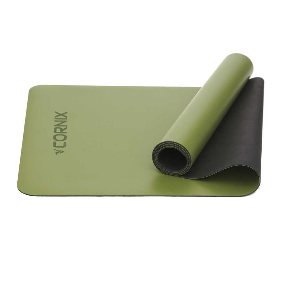 Коврик спортивный Cornix PU 183 x 68 x 0.4 см для йоги и фитнеса XR-0321 Green