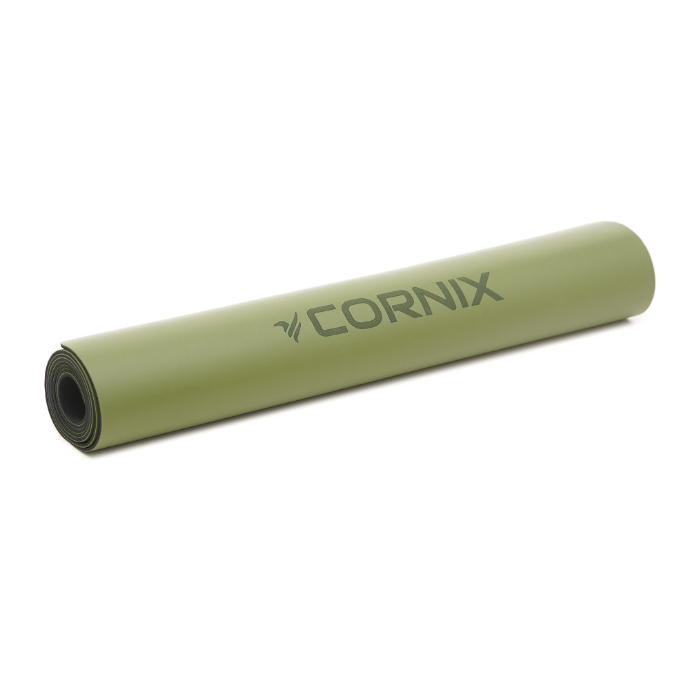 Коврик спортивный Cornix PU 183 x 68 x 0.4 см для йоги и фитнеса XR-0321 Green