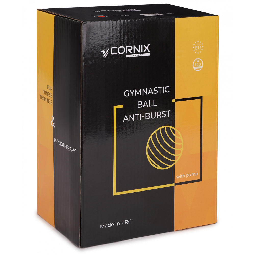 М'яч для фітнесу (фітбол) Cornix 65 см Anti-Burst XR-0019 Red