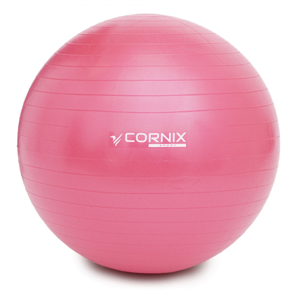 М'яч для фітнесу (фітбол) Cornix 65 см Anti-Burst XR-0023 Pink