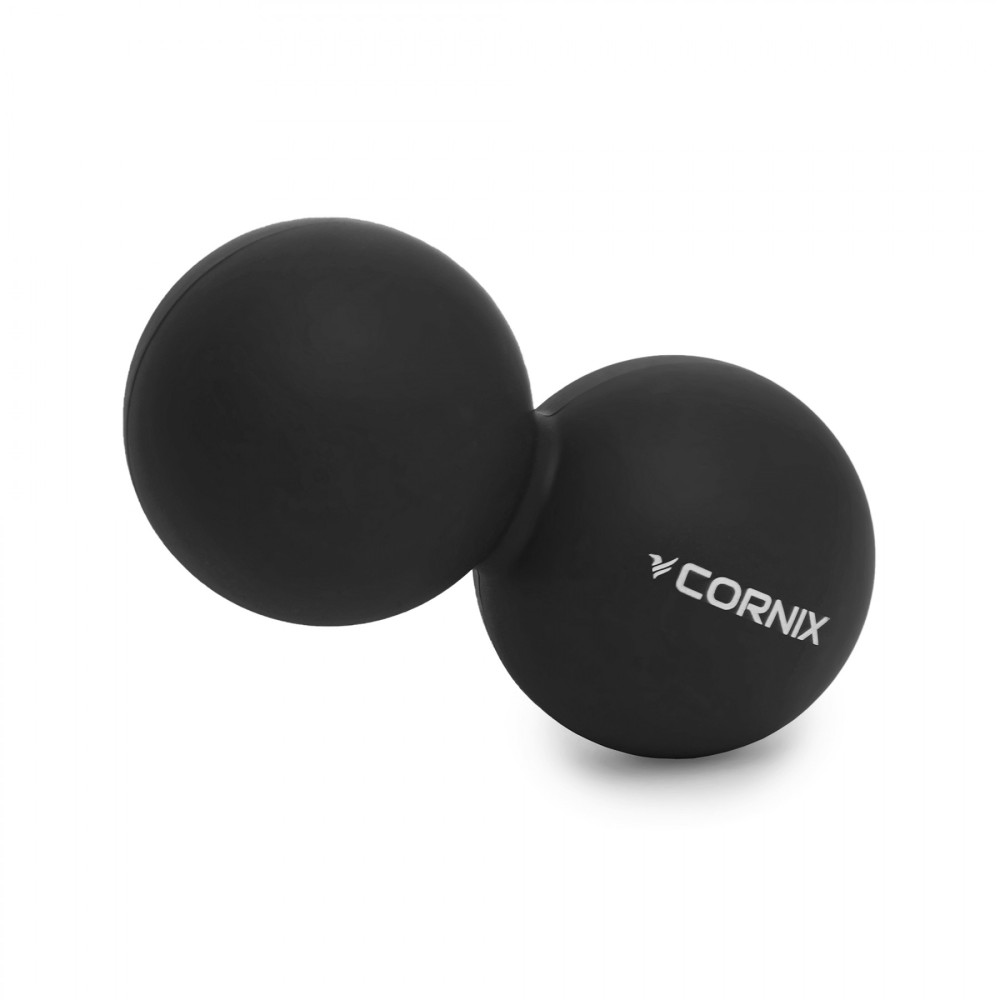 Масажний м'яч подвійний Cornix Cornix Lacrosse DuoBall 6.3 x 12.6 см XR-0113 Black