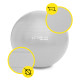 М'яч для фітнесу (фітбол) Cornix 85 см Anti-Burst Silver XR-0368