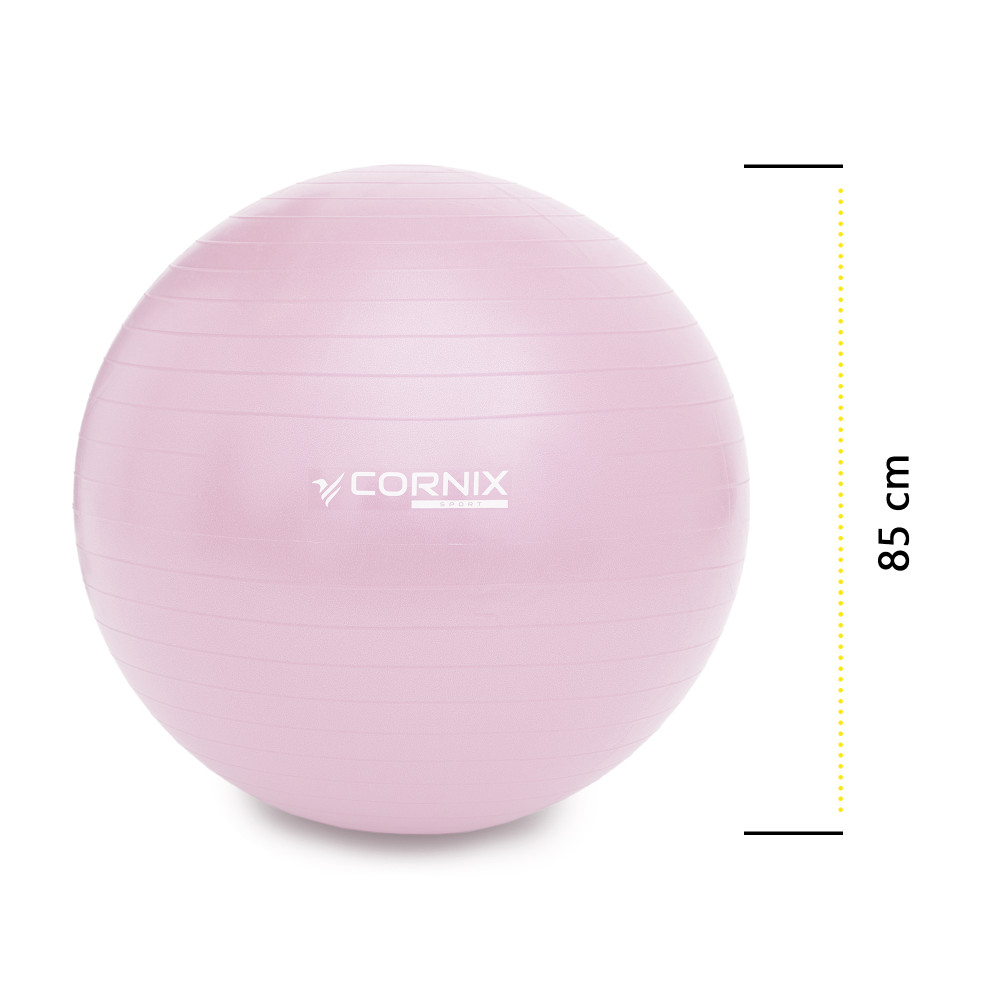 Мяч для фитнеса (фитбол) Cornix 85 см Anti-Burst Light Pink XR-0370