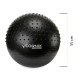 М'яч для фітнесу (фітбол) Cornix 55 см напівмасажний Anti-Burst Black XR-0458