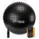 М'яч для фітнесу (фітбол) Cornix 55 см напівмасажний Anti-Burst Black XR-0458