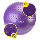 М'яч для фітнесу (фітбол) Cornix 55 см напівмасажний Anti-Burst Violet XR-0460