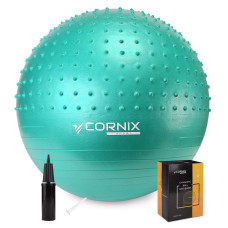 Мяч для фитнеса (фитбол) Cornix 55 см полумассажный Anti-Burst Mint XR-0464