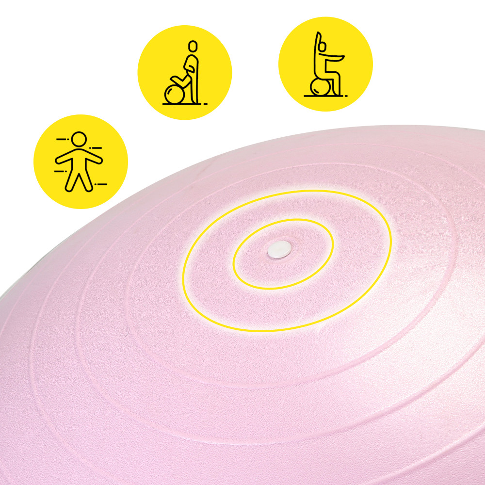 Мяч для фитнеса (фитбол) Cornix 55 см полумассажный Anti-Burst Light Pink XR-0465