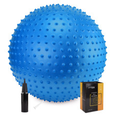 Мяч для фитнеса (фитбол) Cornix 55 см массажный Anti-Burst Blue XR-0467