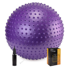 Мяч для фитнеса (фитбол) Cornix 55 см массажный Anti-Burst Violet XR-0468
