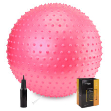 Мяч для фитнеса (фитбол) Cornix 55 см массажный Anti-Burst Pink XR-0469