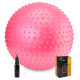 Мяч для фитнеса (фитбол) Cornix 55 см массажный Anti-Burst Pink XR-0469