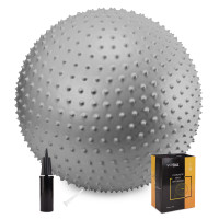 Мяч для фитнеса (фитбол) Cornix 55 см массажный Anti-Burst Silver XR-0471