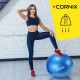 Мяч для фитнеса (фитбол) Cornix 65 см полумассажный Anti-Burst Blue XR-0475