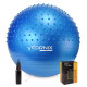 Мяч для фитнеса (фитбол) Cornix 65 см полумассажный Anti-Burst Blue XR-0475