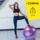 М'яч для фітнесу (фітбол) Cornix 65 см напівмасажний Anti-Burst Violet XR-0476