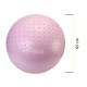 М'яч для фітнесу (фітбол) Cornix 65 см напівмасажний Anti-Burst Light Pink XR-0481