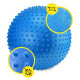 М'яч для фітнесу (фітбол) Cornix 65 см масажний Anti-Burst Blue XR-0483