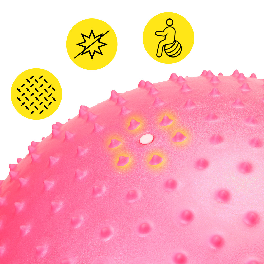Мяч для фитнеса (фитбол) Cornix 65 см массажный Anti-Burst Pink XR-0485