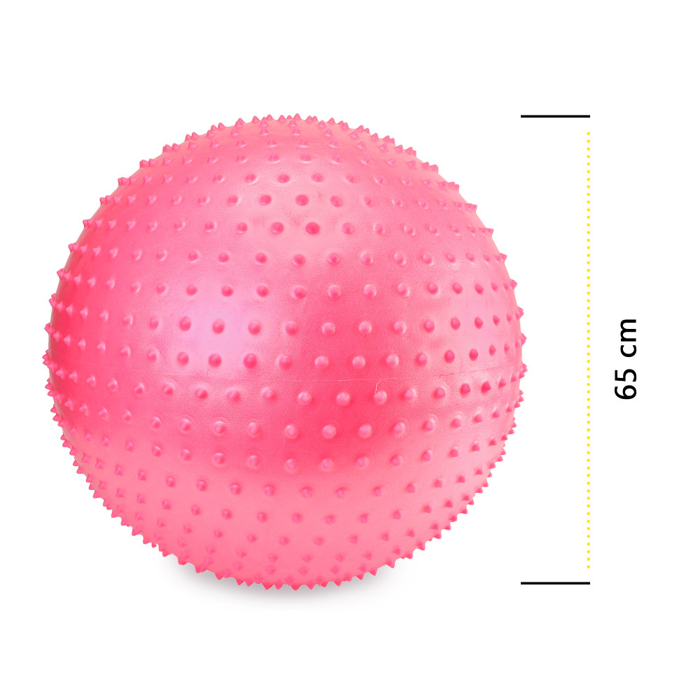 Мяч для фитнеса (фитбол) Cornix 65 см массажный Anti-Burst Pink XR-0485