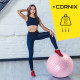 М'яч для фітнесу (фітбол) Cornix 65 см масажний Anti-Burst Light Pink XR-0489