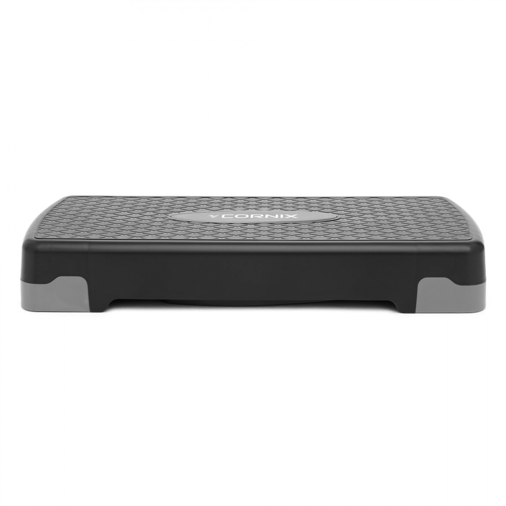 Степ-платформа 2-ступенчатая Cornix 68 х 28 х 10-15 см XR-0189 Black/Grey