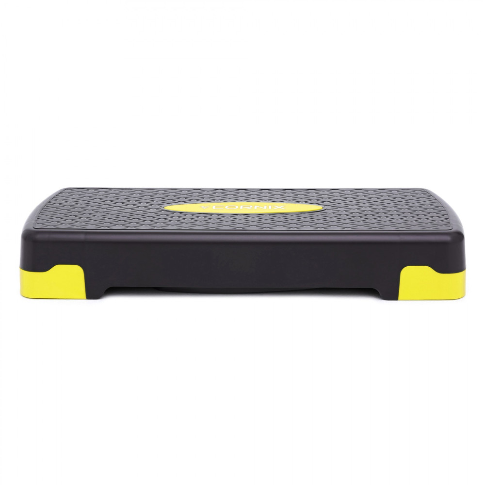 Степ-платформа 2-ступінчаста Cornix 68 х 28 х 10-15 см XR-0192 Black/Yellow