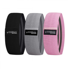 Резинки для фитнеса и спорта тканевые Cornix Hip Band набор 3 шт XR-0050