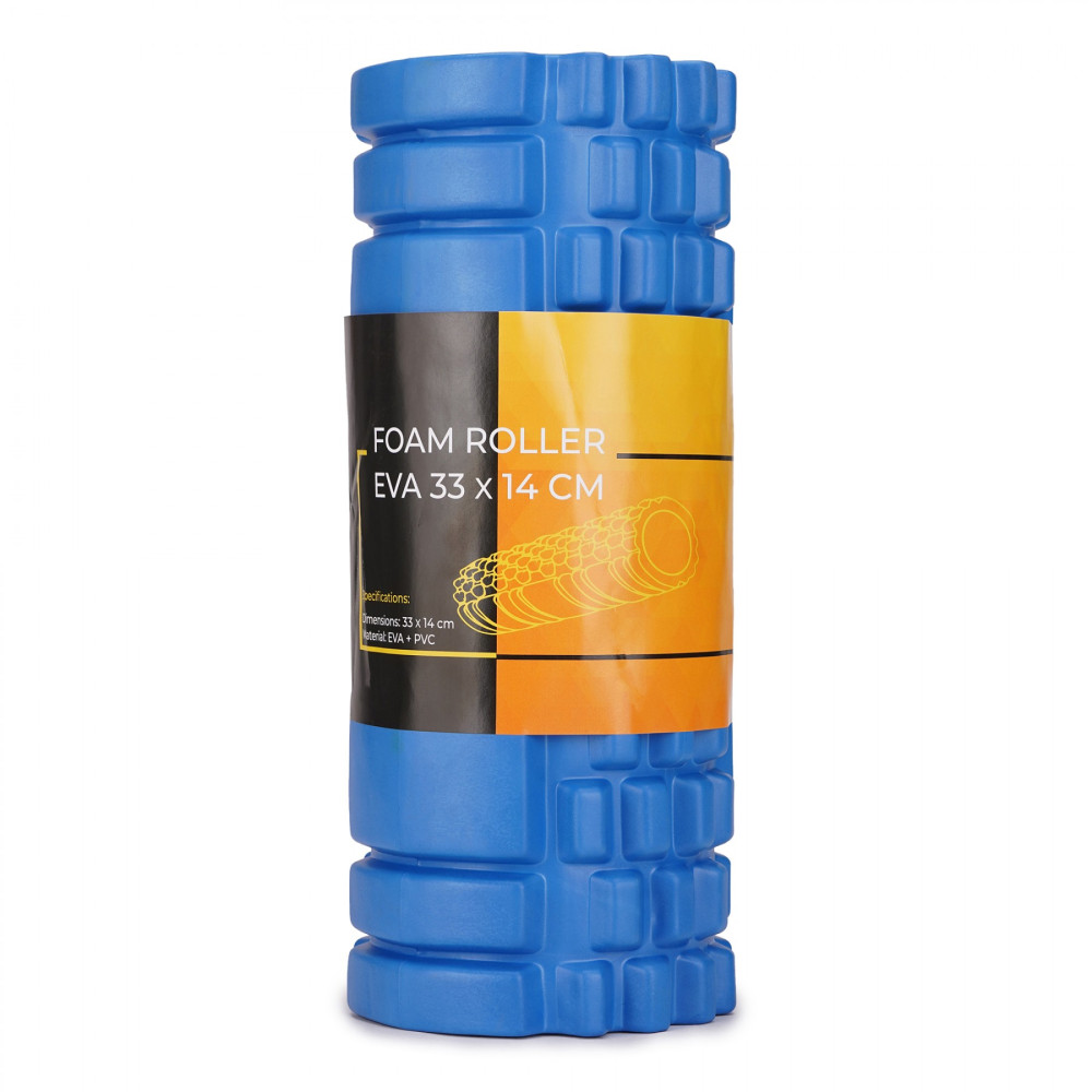Масажний ролик Cornix EVA 33 x 14 см (валик, ролер) XR-0035 Blue