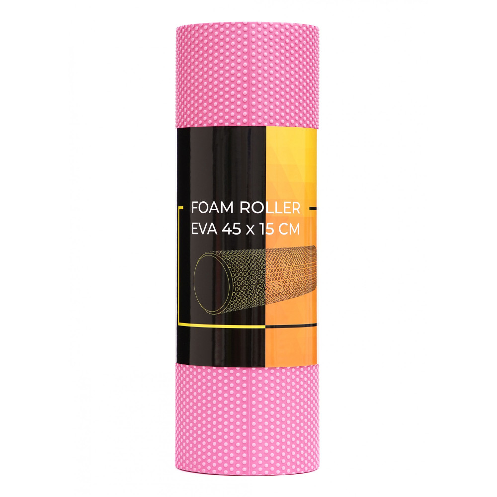Масажний ролик Cornix EVA+ 45 x 15 см (валик, ролер) XR-0303 Pink
