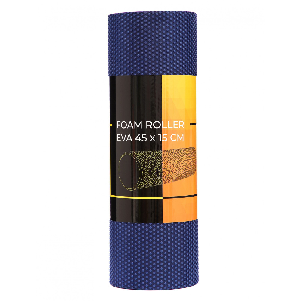 Массажный ролик Cornix EVA+ 45 x 15 см (валик, роллер) XR-0304 Navy Blue