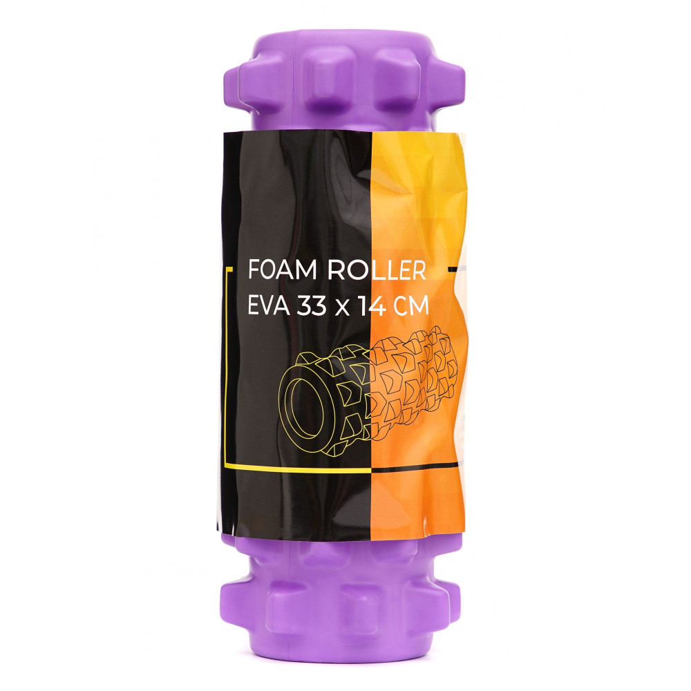 Массажный ролик Cornix EVA 33 x 14 см (валик, роллер) XR-0322 Violet