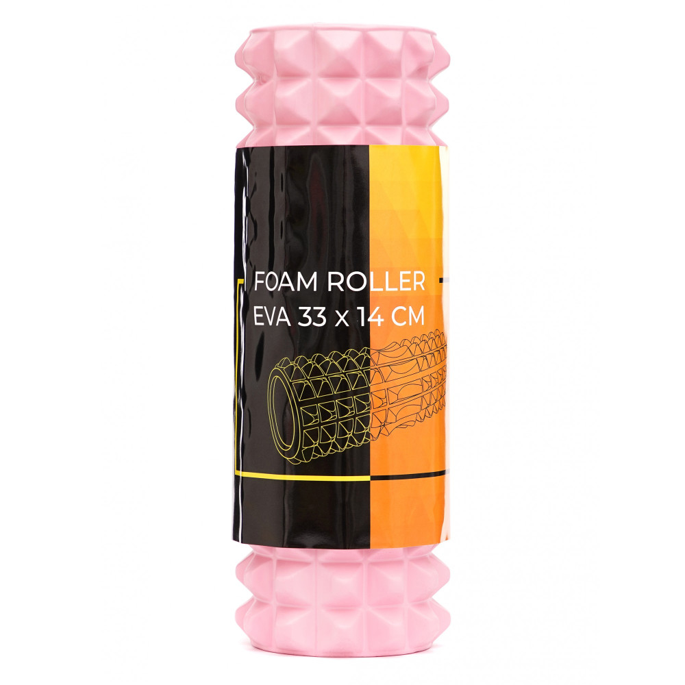 Масажний ролик Cornix EVA 33 x 14 см (валик, ролер) XR-0326 Light Pink
