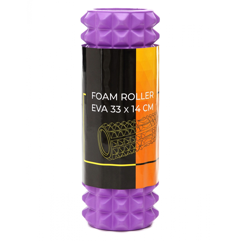 Массажный ролик Cornix EVA 33 x 14 см (валик, роллер) XR-0328 Violet