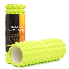 Массажный ролик Cornix EVA 33 x 14 см (валик, роллер) XR-0330 Green