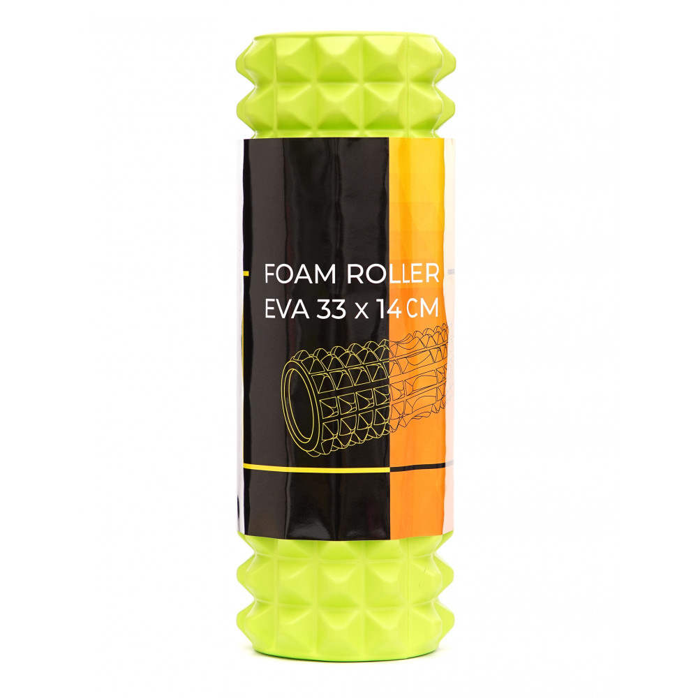 Масажний ролик Cornix EVA 33 x 14 см (валик, ролер) XR-0330 Green