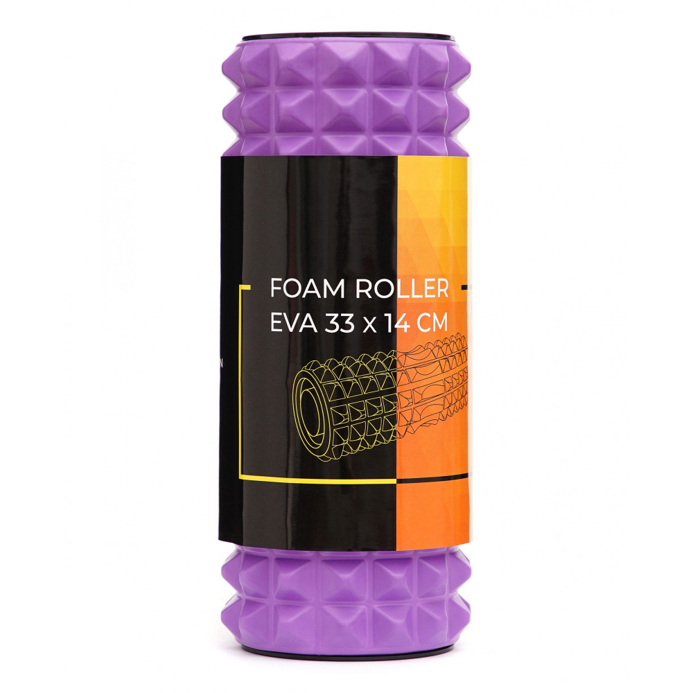 Масажний ролик Cornix EVA 33 x 14 см (валик, ролер) XR-0338 Violet