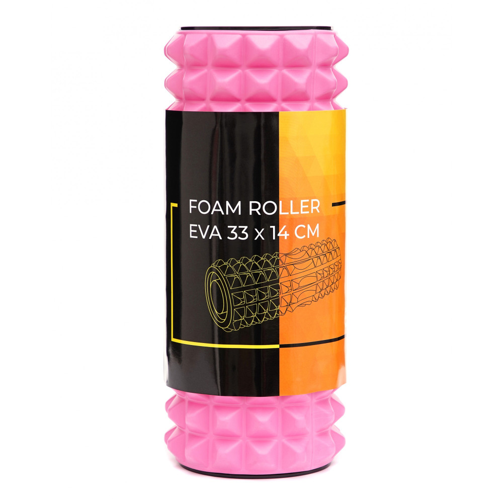 Масажний ролик Cornix EVA 33 x 14 см (валик, ролер) XR-0339 Pink