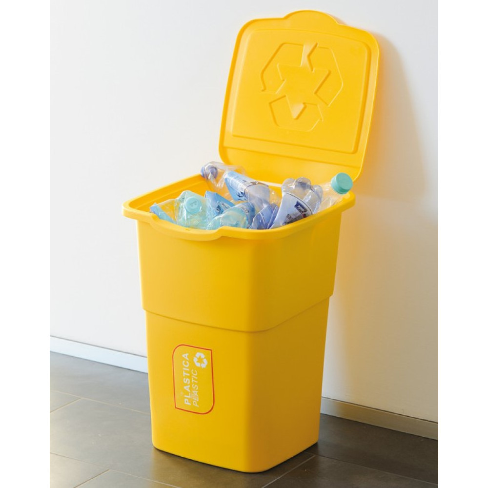 Набір баків для сміття DEA home ECO 3 зелений, білий, жовтий (5700)