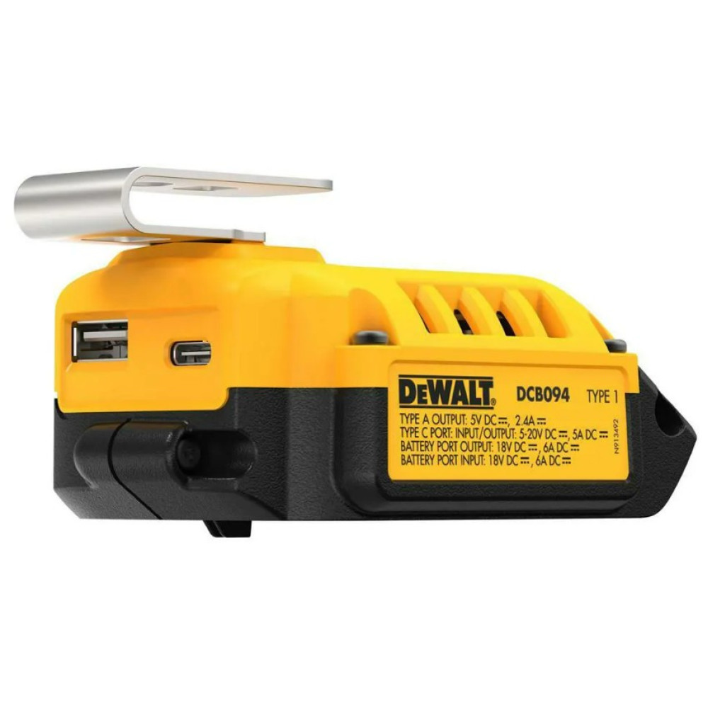 USB адаптер DeWalt до акумуляторів для інструментів DCB094K