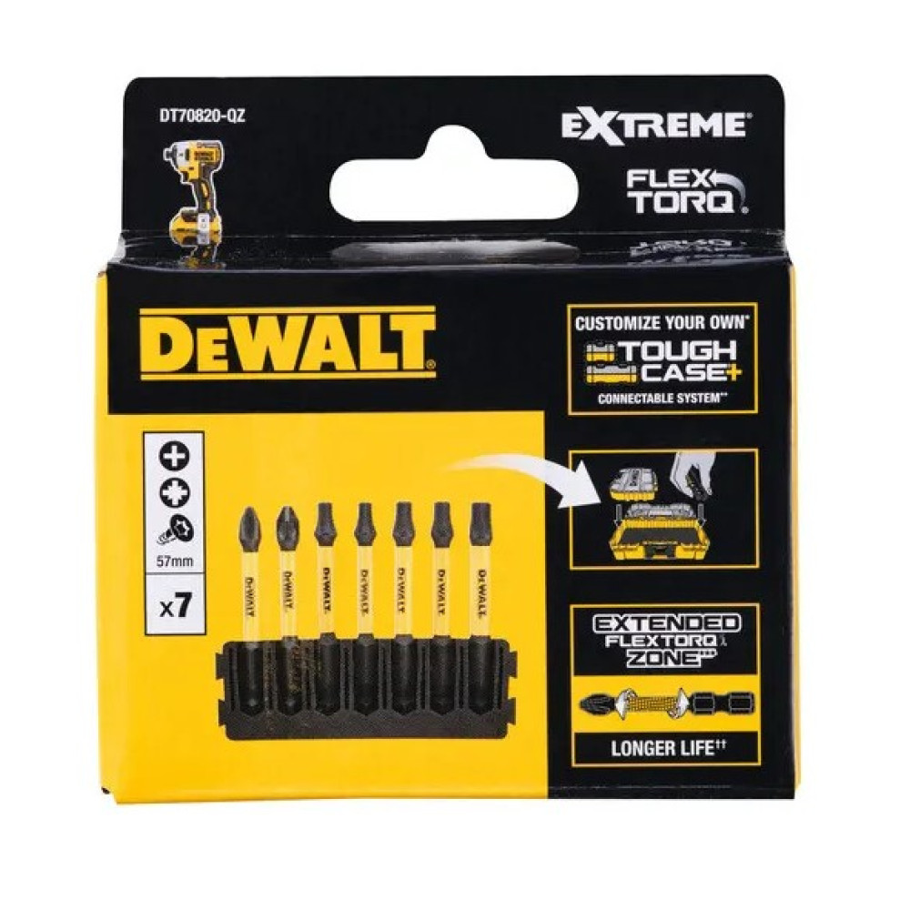 Набір біт DeWalt FlexTorq Phillips Pozidriv Torx (DT70820)
