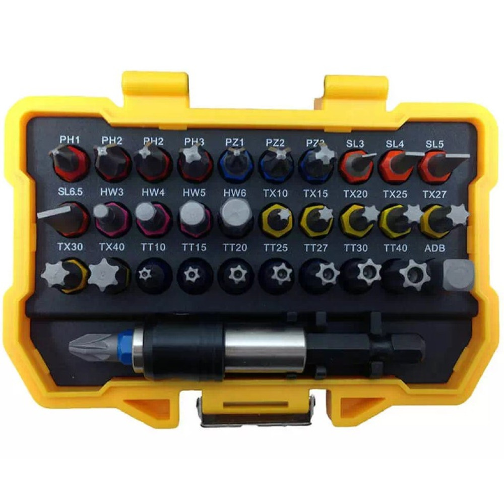 Набір біт DeWalt Phillips, Pozidriv, Torx, Slotted, Hex (DT7969)