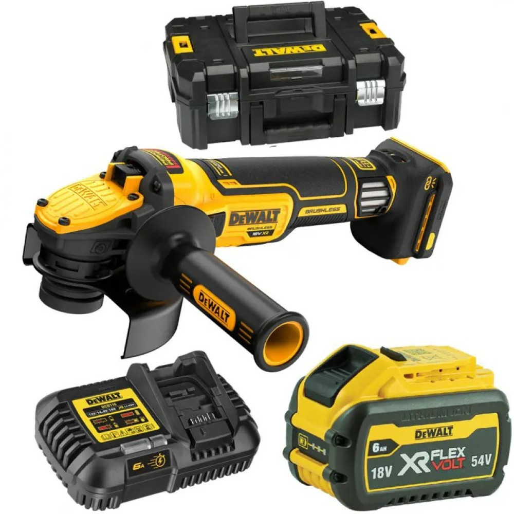 Шлифмашина угловая аккумуляторная DeWalt с АКБ и ЗУ DCG409VST1