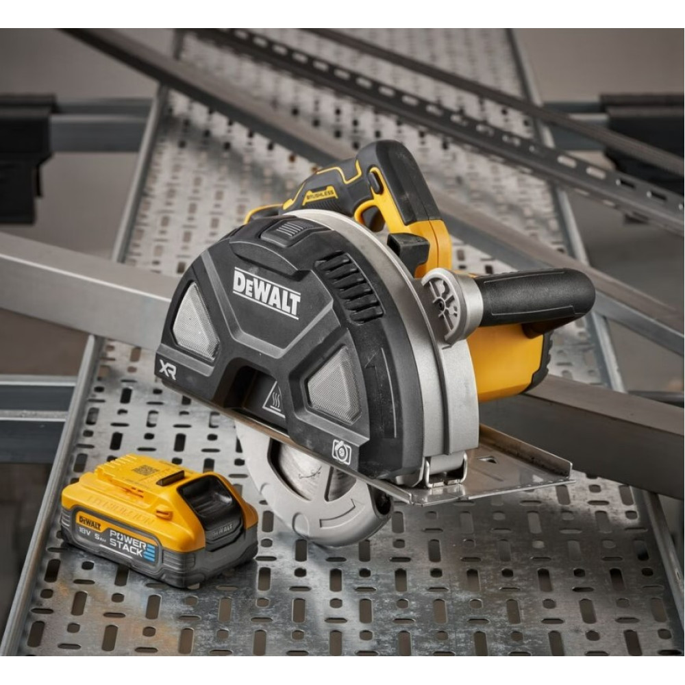 Пилка дискова по металу DeWALT акумуляторна з АКБ та ЗП DCS383H2