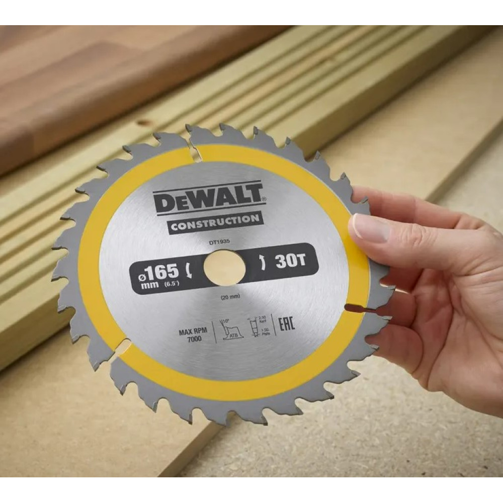 Диск пильний DeWALT СONSTRUCTION 165 х 20 мм (DT1935)