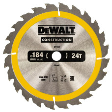 Диск пильный DeWALT СONSTRUCTION 184 х 16 мм (DT1939)