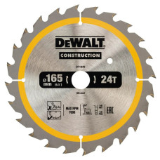 Диск пильный DeWALT СONSTRUCTION 165 х 20 мм (DT1949)