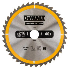 Диск пильный DeWALT СONSTRUCTION 216 х 30 мм (DT1953)