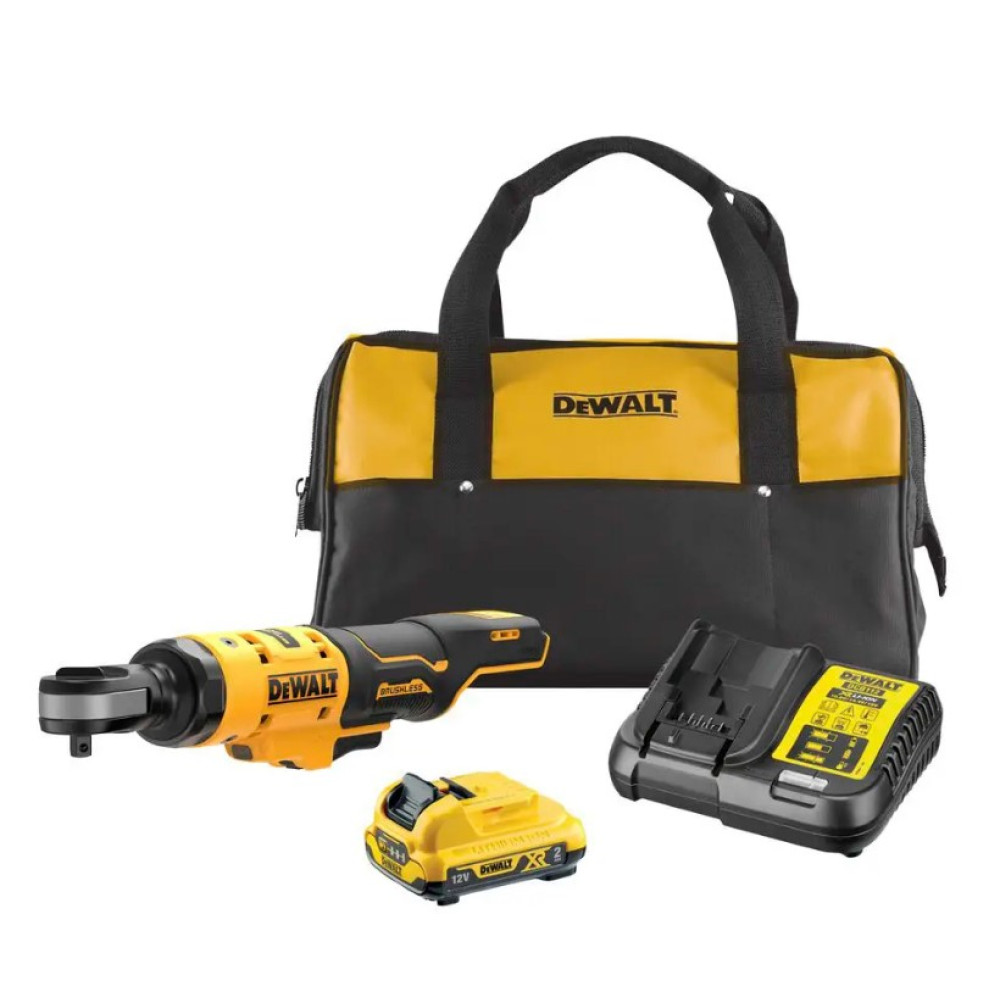 Гайкокрут кутовий - ключ-храповик акумуляторний DeWalt з АКБ та ЗП DCF503D1