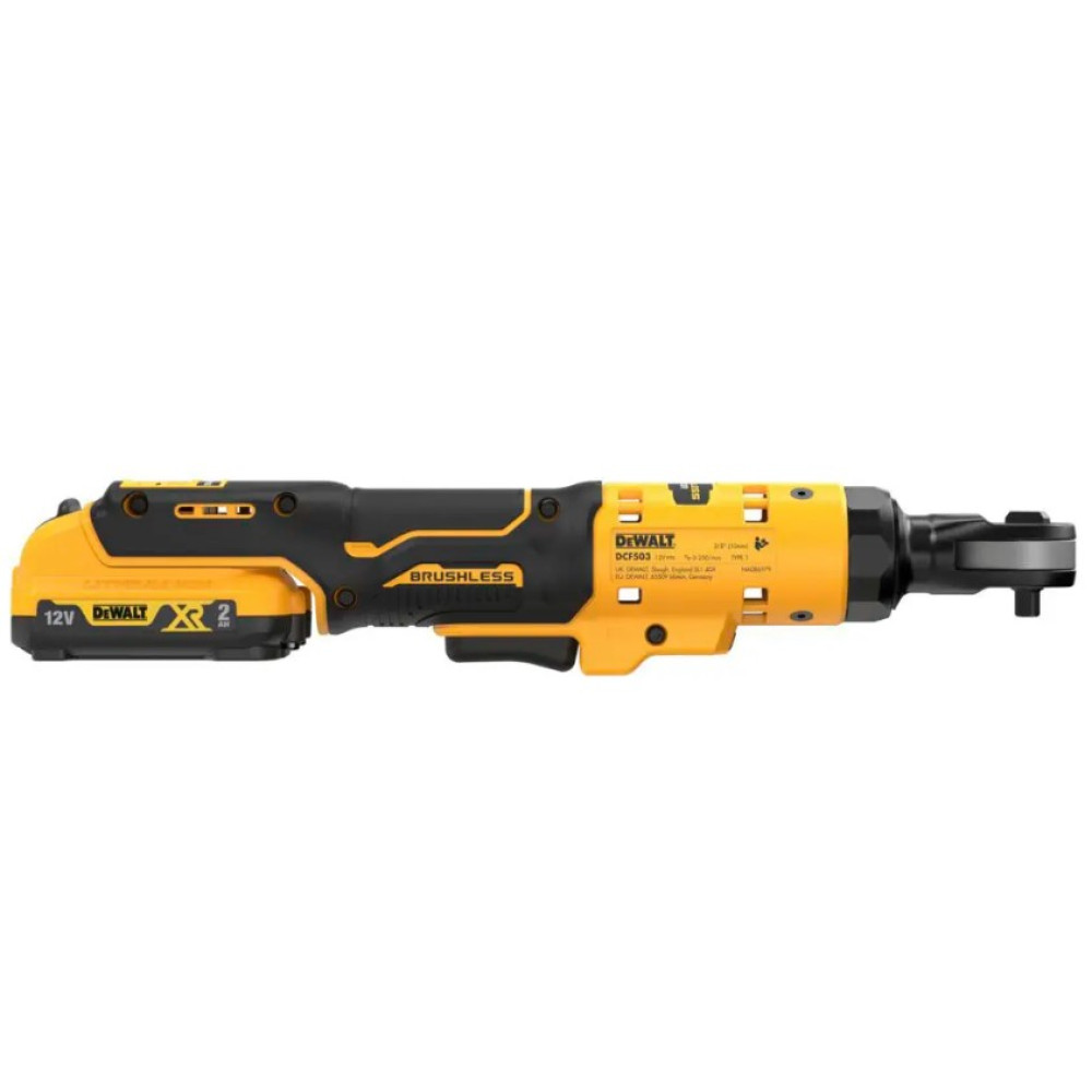 Гайкокрут кутовий - ключ-храповик акумуляторний DeWalt з АКБ та ЗП DCF503D1